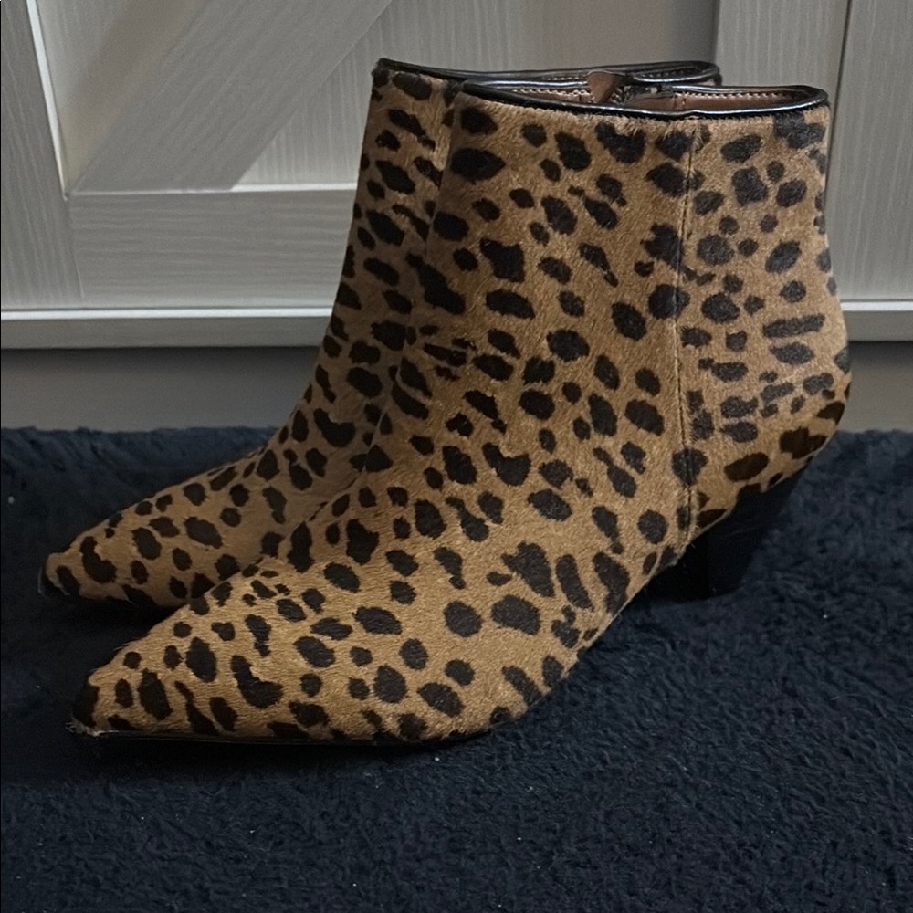 Leopard Print Ankle Boots - Picture 3 of 11
